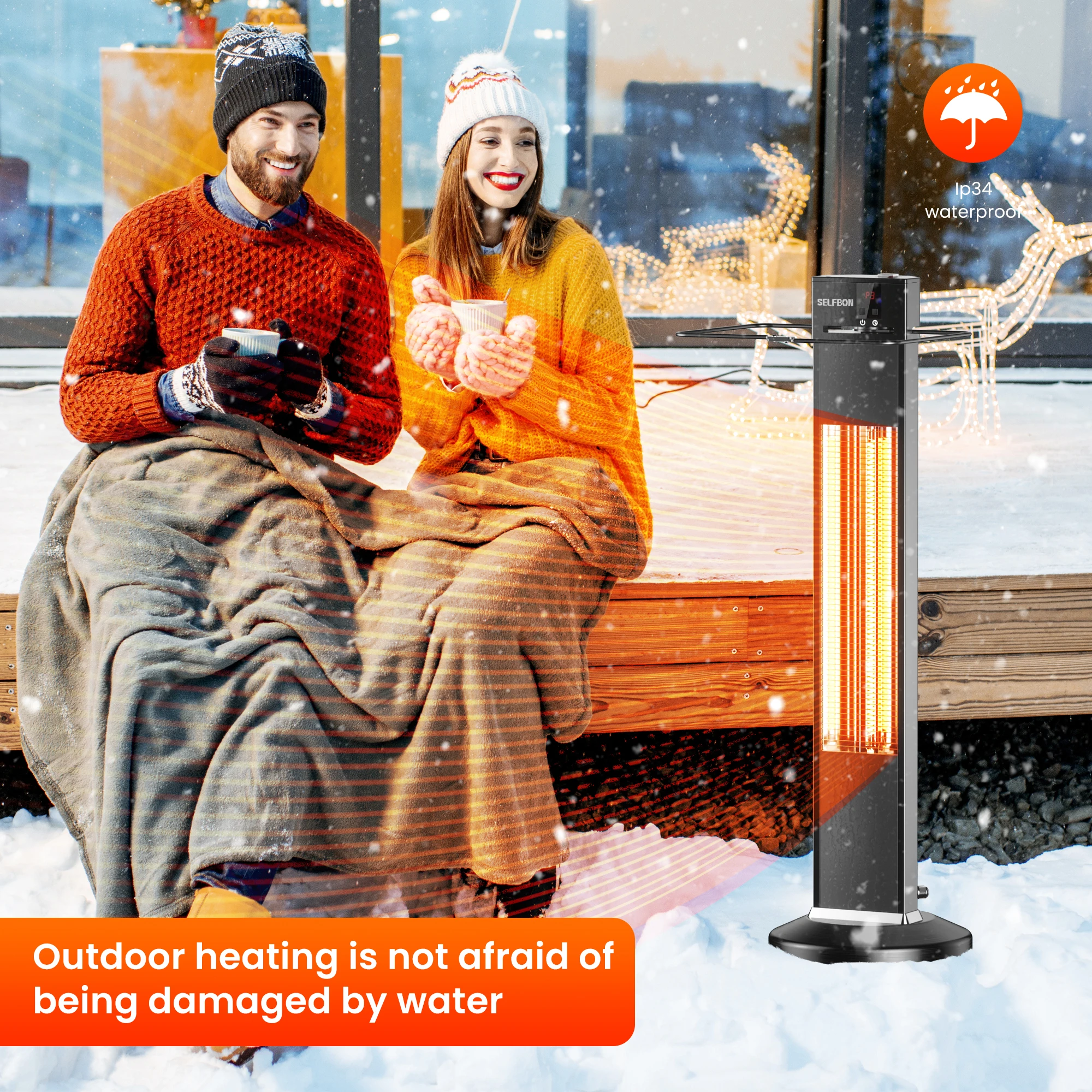 SELFBON outdoor carbon fiber electric patio heater ship from USA