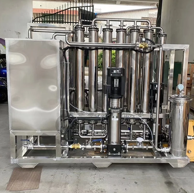 1000lph double pass RO Ultrapure water purifier SS304 ro plant water purifying machine for bolier food industry