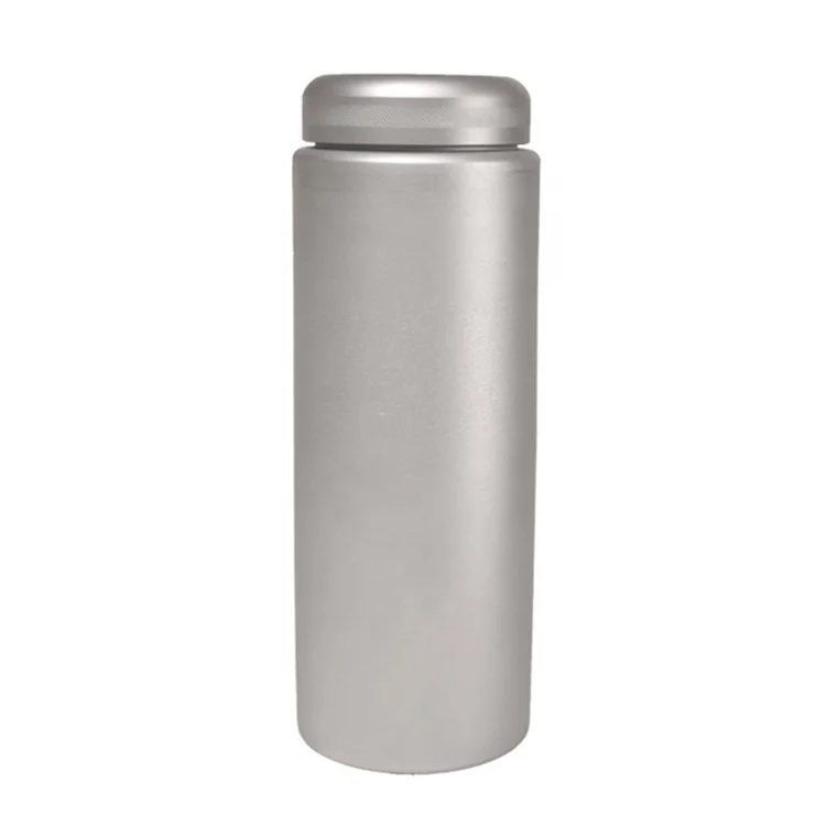 New portable hot water titanium cup 300/400/600ml outdoor water bottle with full sandblasted pure