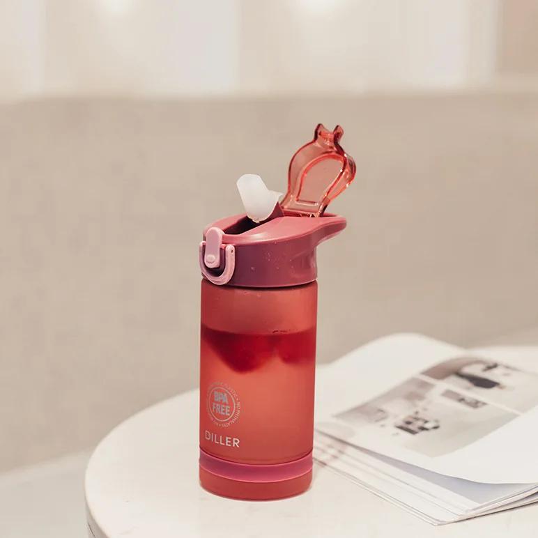 Wholesale Bag Tritan Recycled bpa free Motivational Plastic Water Bottle Black