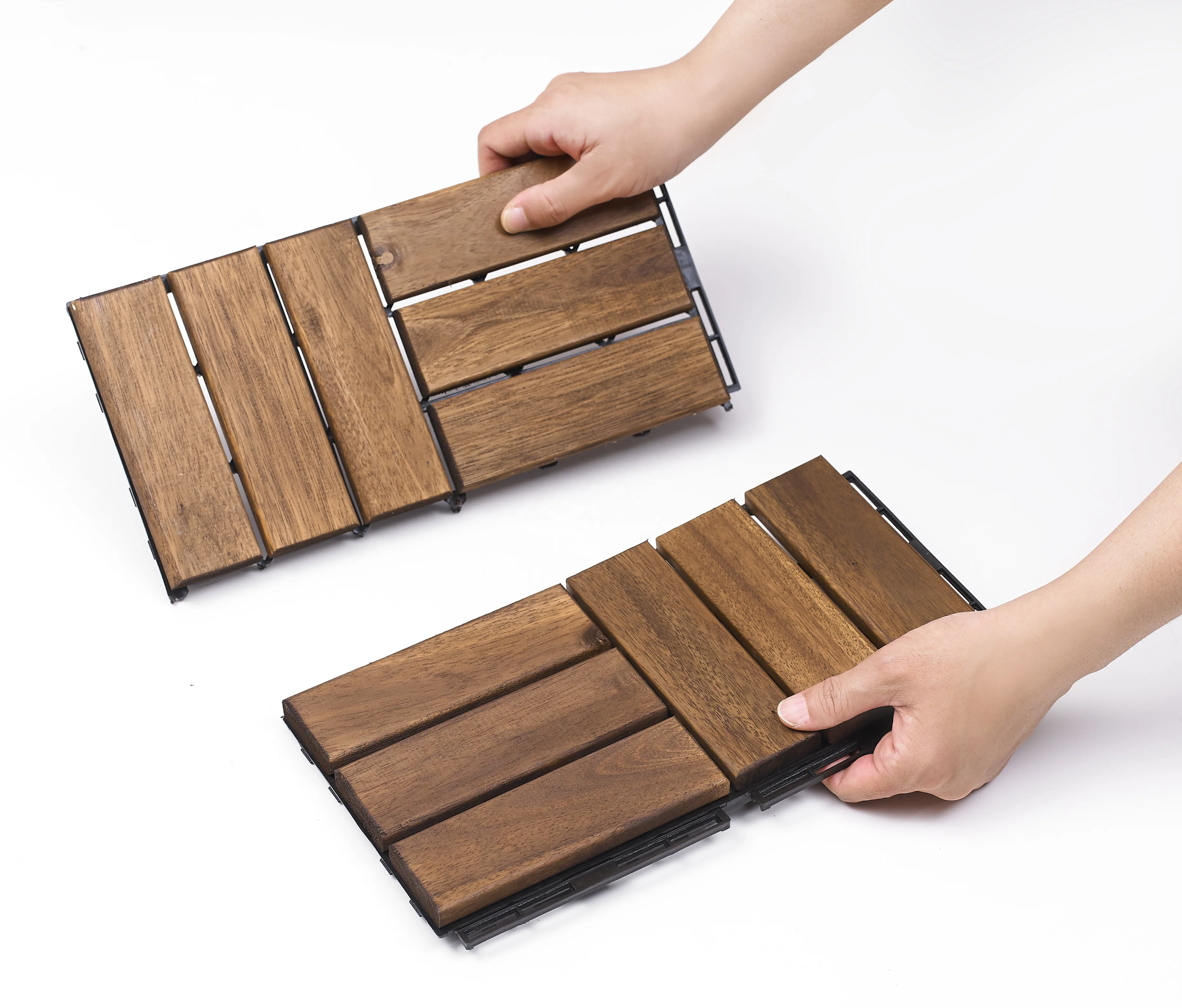 Decking tiles - Acacia wood for indoor/outdoor floor wooden tiles