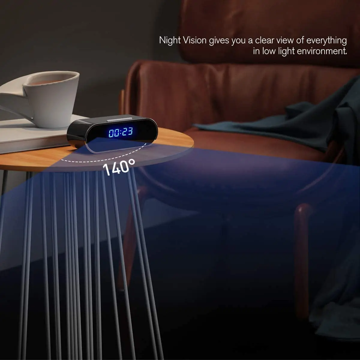 Spy Clock Camara Night Vision Motion Detection Home Surveillance Gizli Kamara 1080 P Alarm Clock WIFI Camera Online Hidden