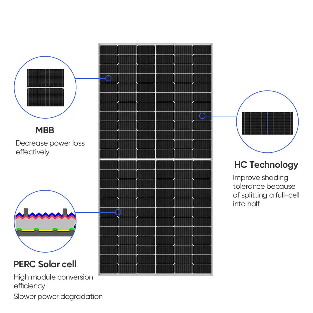 Price Monocristaline Solarpanel 700w 500 Watt 540 Watts 550w 560w Solar Plate