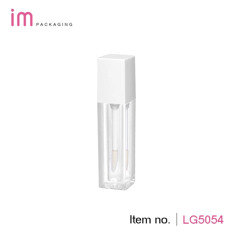 Wholesale small capacity square custom lipgloss tube packaging container 2-3ml lipgloss tube