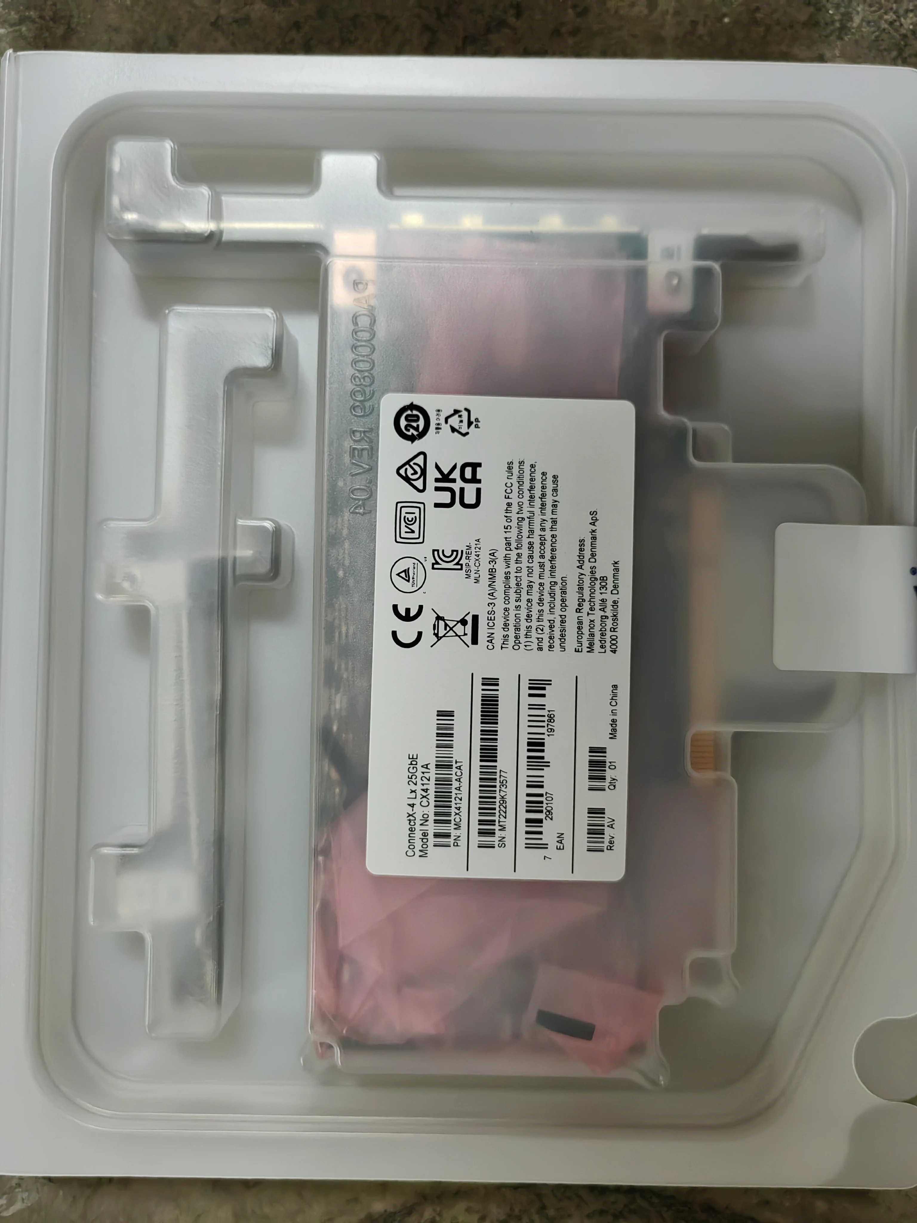 Mellanox MCX4121A-ACAT ConnectX-4 Lx EN Network Interface Card, 25GbE Dual-Port SFP28, PCIe3.0 x 8, Tall&Short Bracket