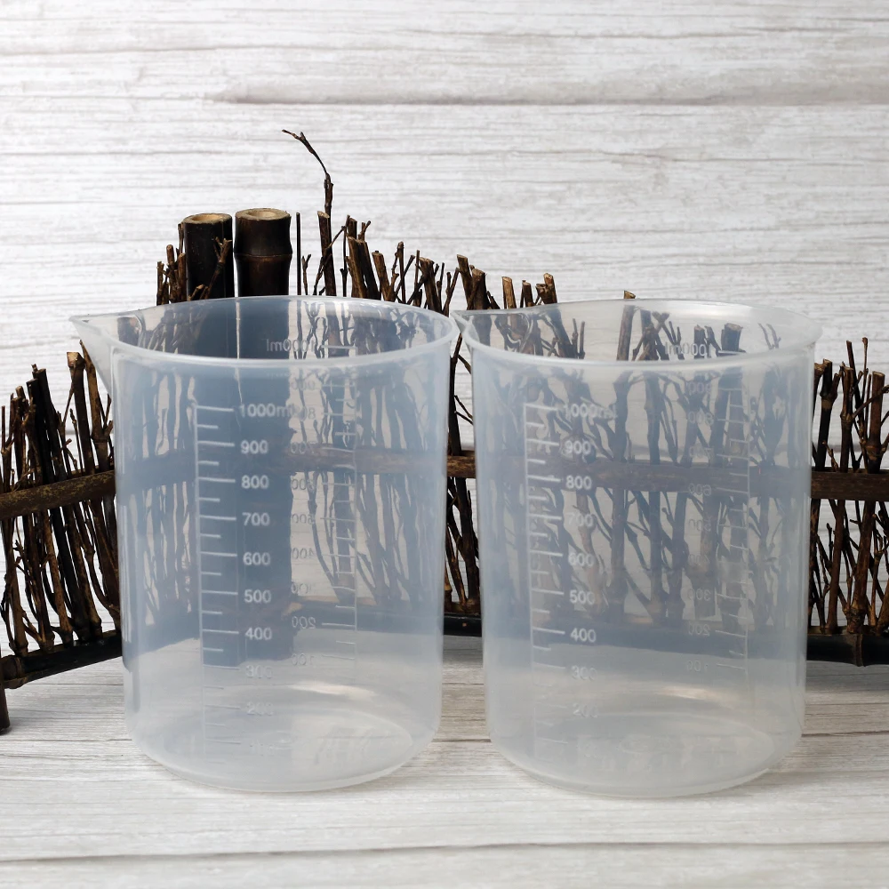 1000ml polypropylene double-sided graduated plastic beaker laboratory food grade plastic