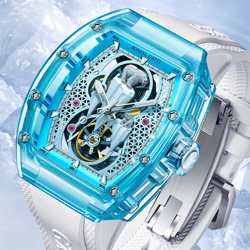 Bonest Gatti Polar Bear Design New Arrival Mechanical Automatic Fashion Unique Men Watches
