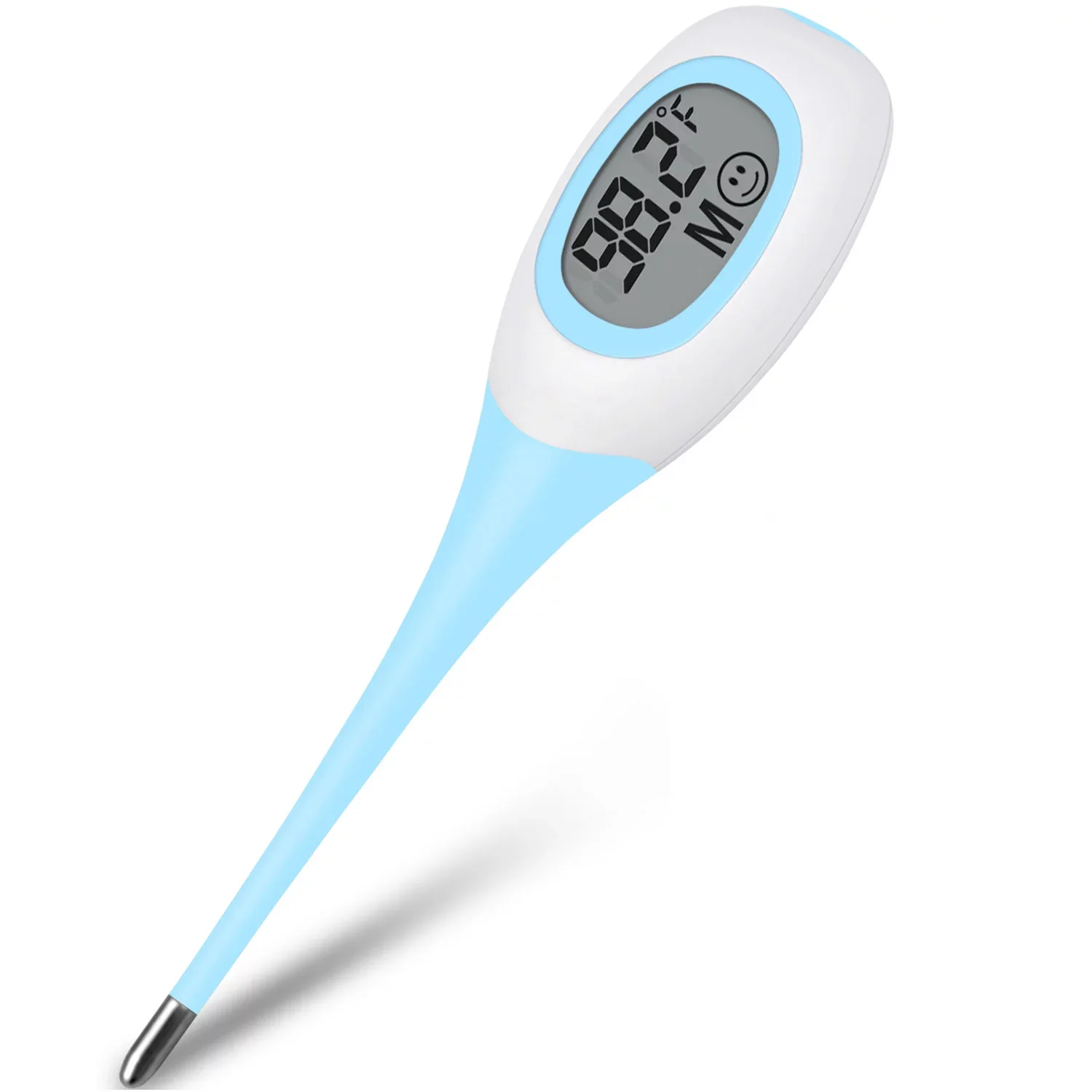 
CE EUA Oral Digital Temperature Measuring Instrument Blue Pink Home Use Soft Head Fahrenheit Celsius Fever Alarm 