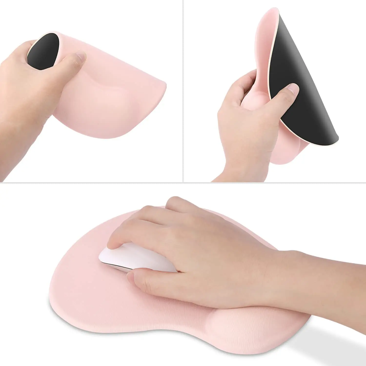 Ergonomic Sublimation Custom Gaming Office Gel Silicone Wrist Rest Mouse Pad Mat with arm support desk mat