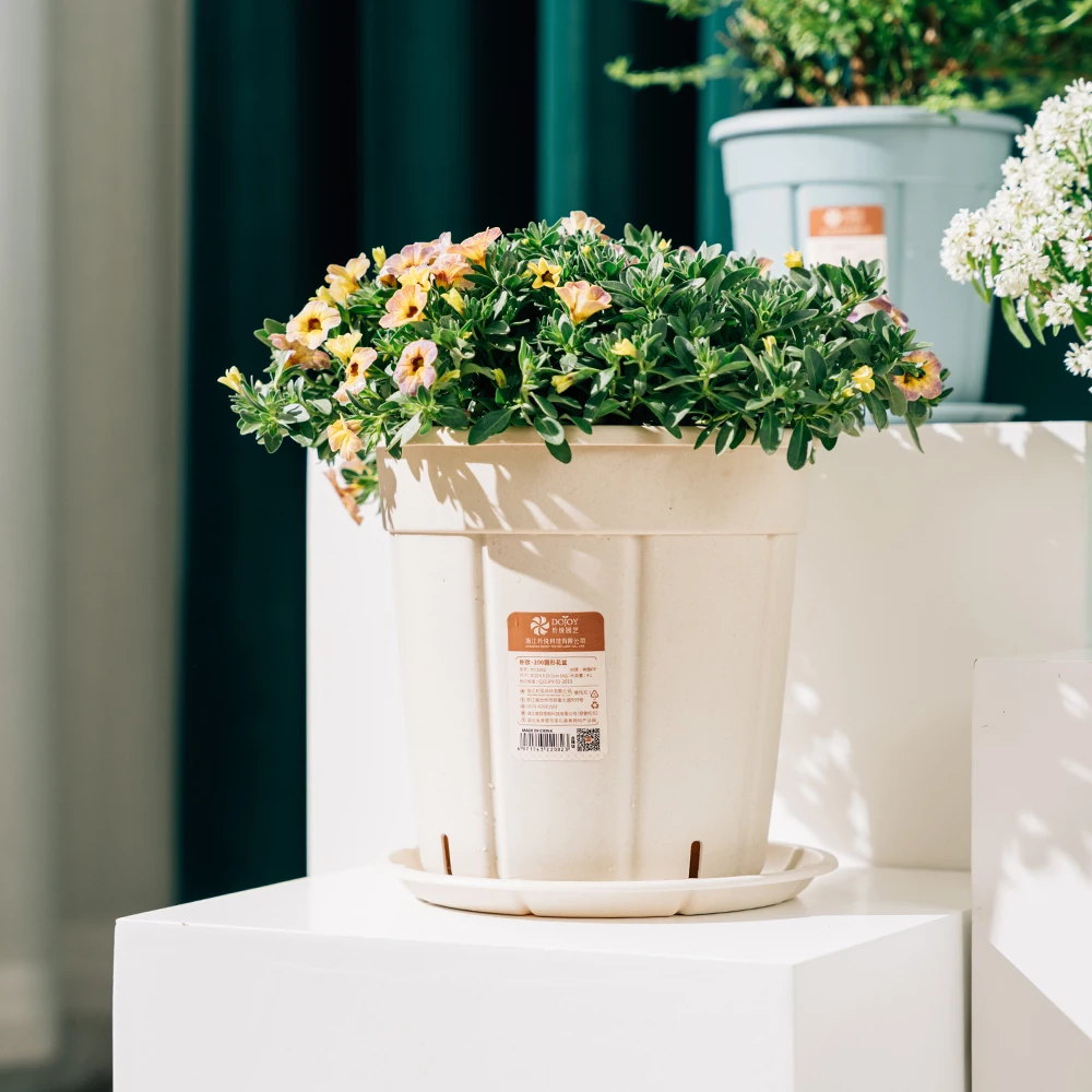 Indoor nordic planter colour grow resin pots flower plastic