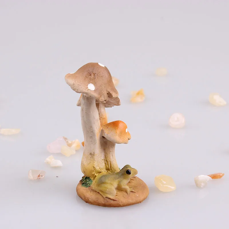 Wild Small Mushroom with Mental Sandbox Game Succulent Flower Pot Aquarium Decoration