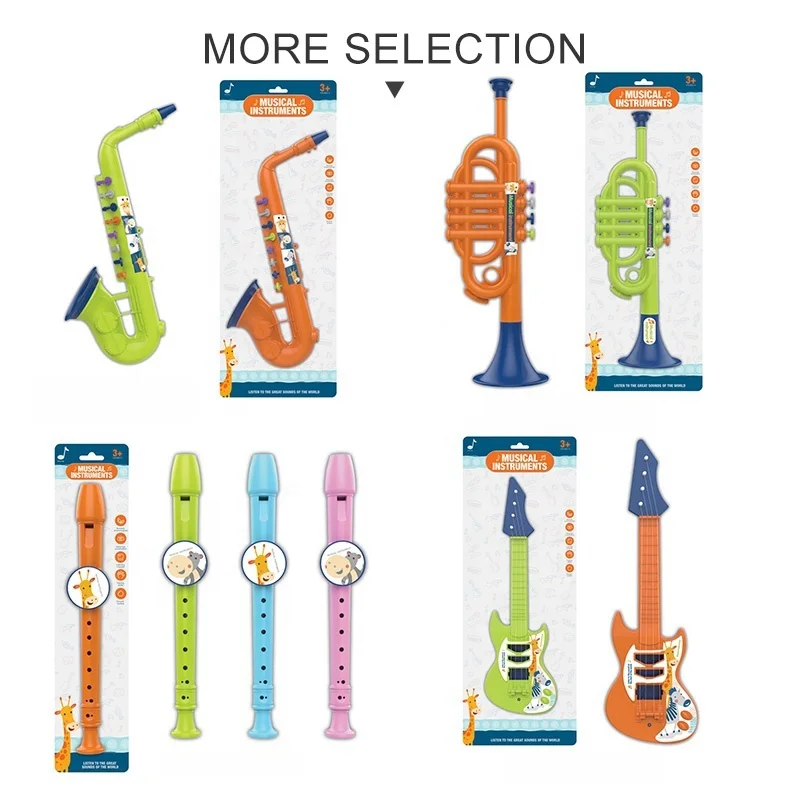 Shantou Chenghai Hot Sale Toddler Play Electronic Guitar Toy Plastic Kids Instruments with Battery Powered violin and Keyboard