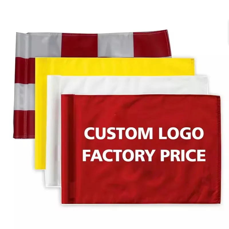 Customized Double-sided logo 30x45cm Practice Golf Oxford Cloth Golf Flag