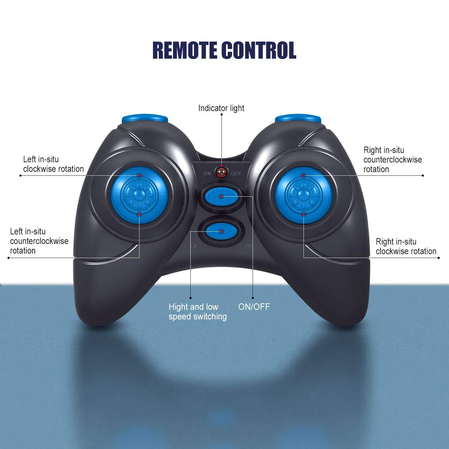 2in1 Double-sided Tank Crawler High Speed Remote Control Stunt RC Drift Car Tumbling Car