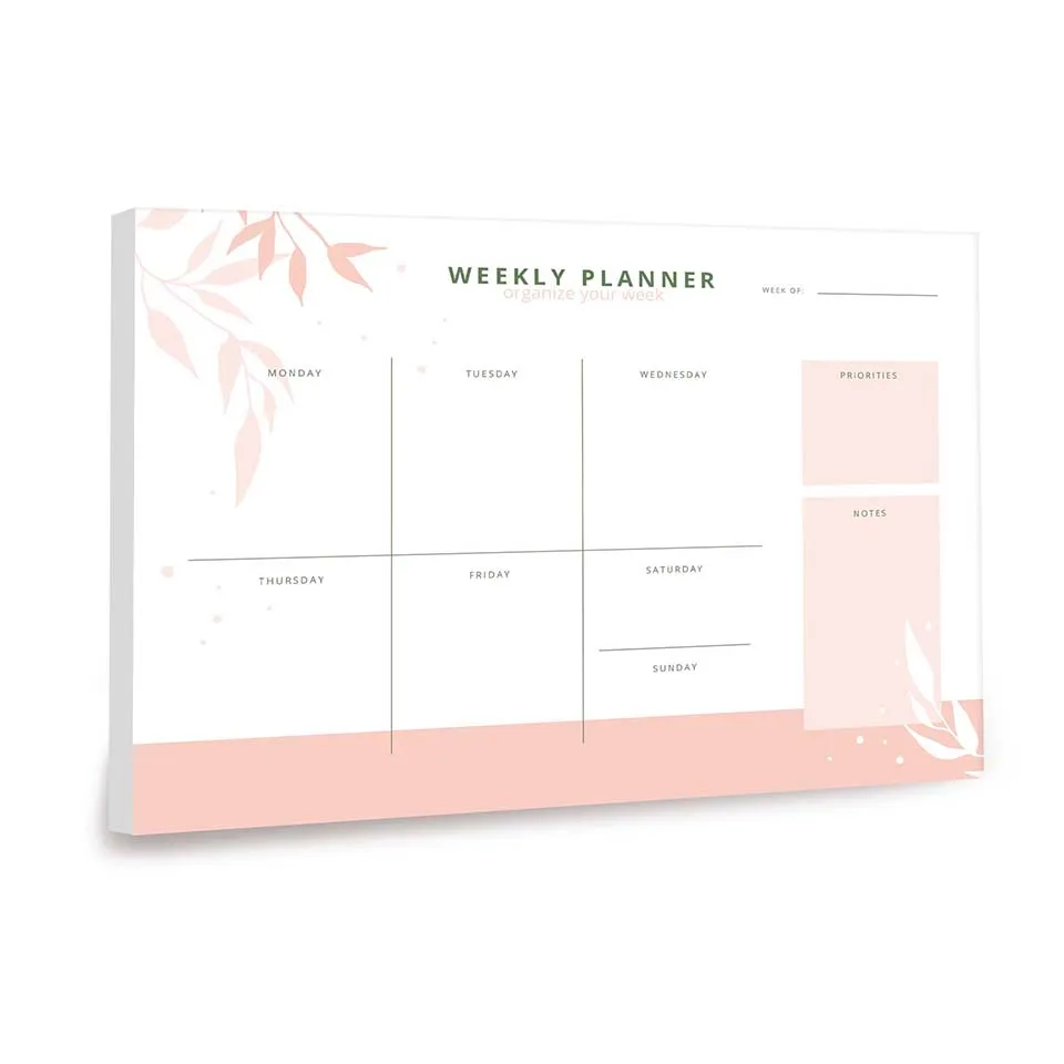 Wholesale Custom Logo Printed A5 Memo School Daily Monthly To Do List Easy Tear-off Undated Planner Notepad