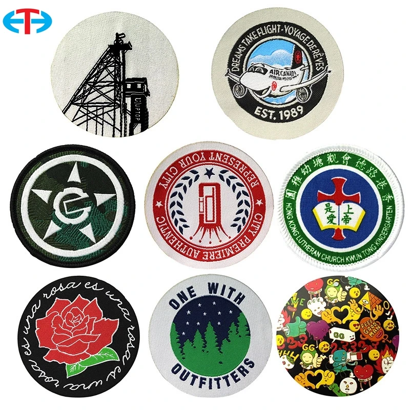 
Factory Customized Trademark Logo, School Emblem And Woven Clothes Label Tag 