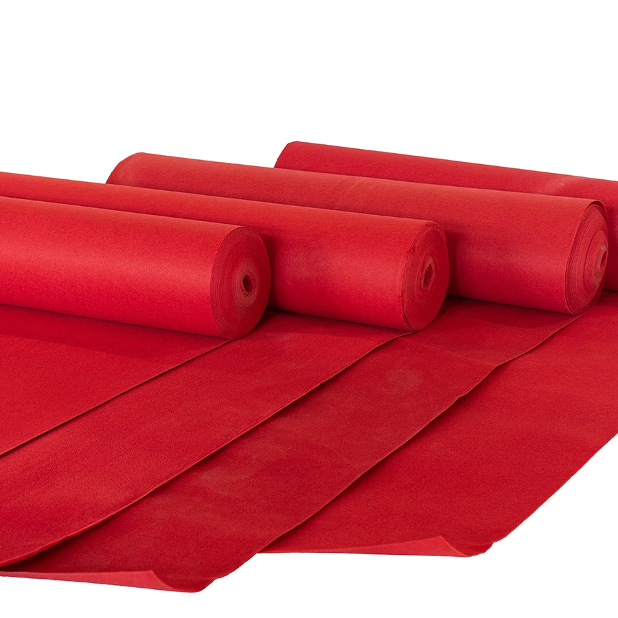 Ribbed nonwoven plain disposable velour needle punch felt non woven expo exhibition carpet