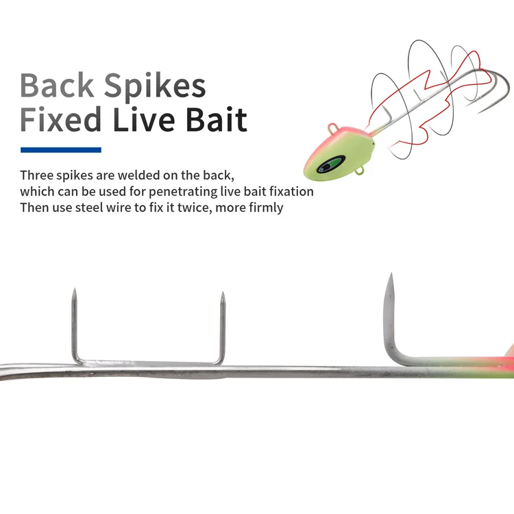 100G 120G 150G 200G 250G 300G 350G Jig Head Luminous Knife Fishing Double hook with fish hook and backstab fishing gear