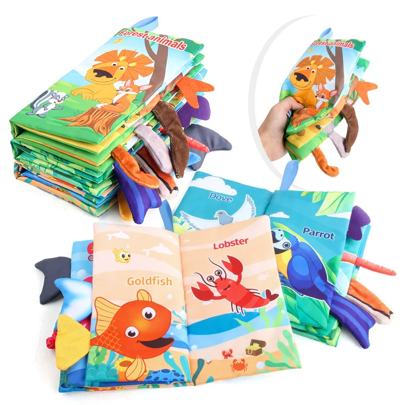 Baby Cloth Book Intelligence Development Soft Learning Cognize Reading Books for Baby Early Educational Toys