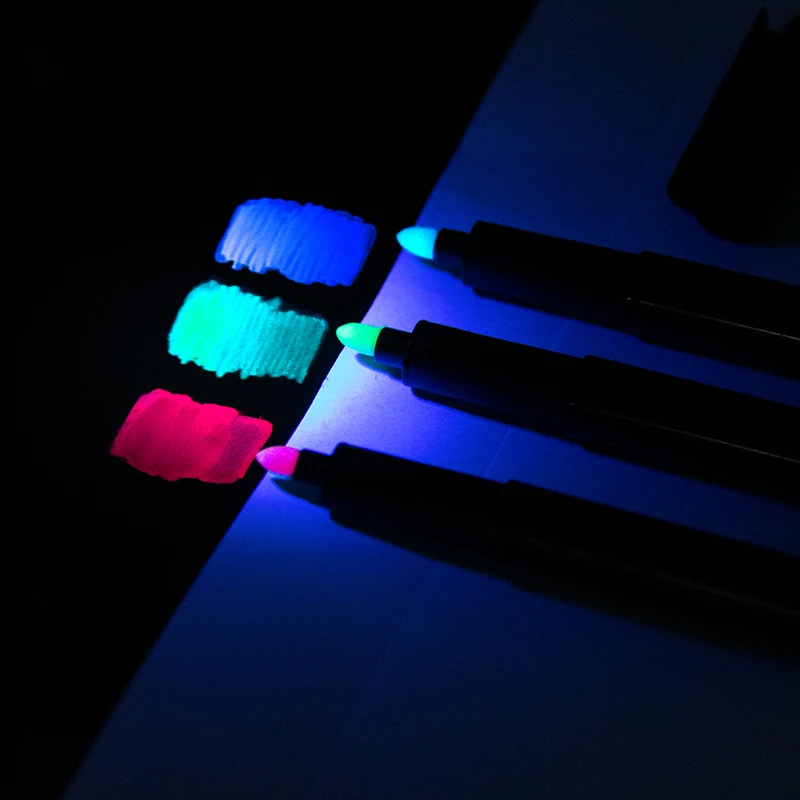 UV Light Markers Magic invisible pen Secret Message spy ninja gadgets 3 colors uv invisible disappearing special ink marker pen