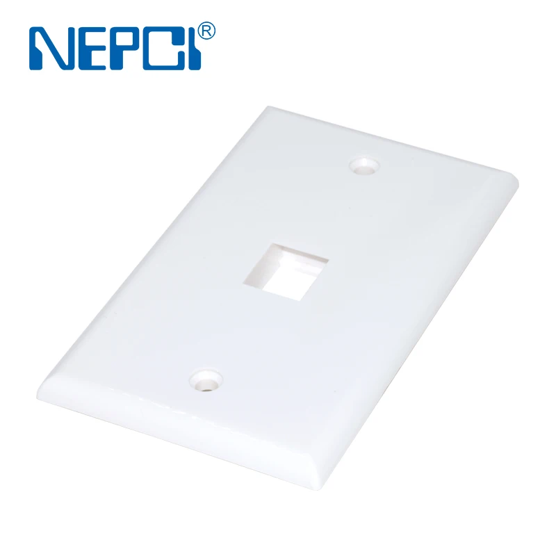 NEPCI single port115x70mm keystone/USB module faceplate panel XJY-NE-52-1 open mounted screw type wall plate