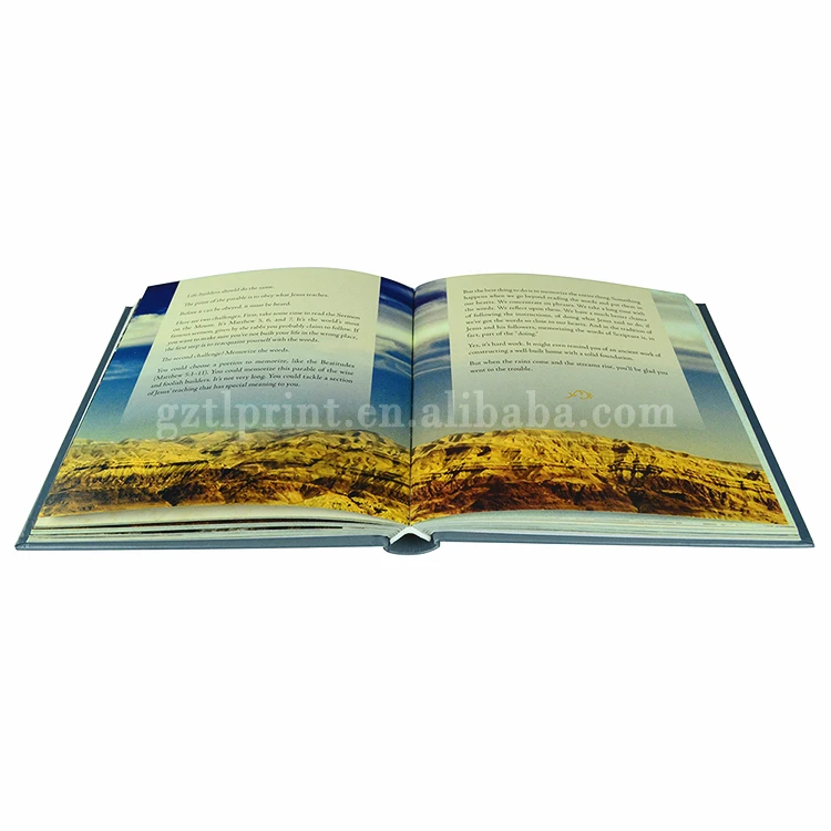 Bulk round spine hardcover CMYK photo book printing cheap coffee table book printing