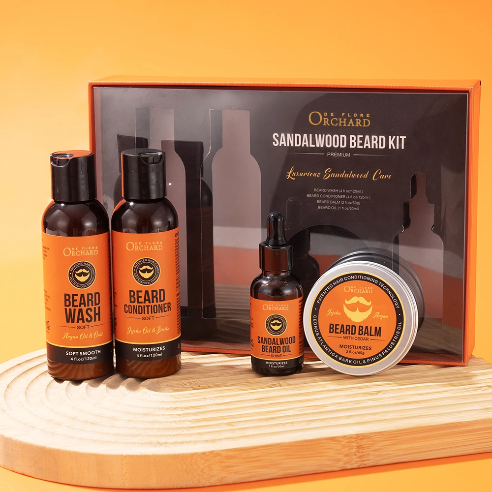 Private Label Custom Wholesale Beard Care Set Nourishes And Brightens Beard Beard Set For Men