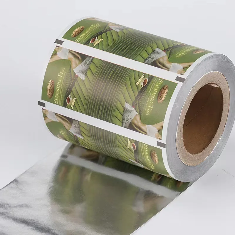 paper-aluminum foil laminate custom printed powder packaging roll for pharmaceutical sachet and pouch packaging