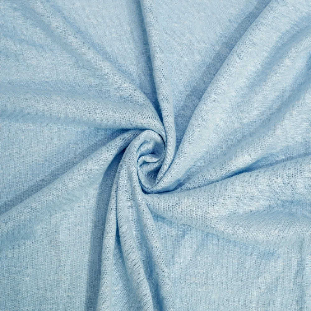 J1011#  Wholesale 100% hemp fabric natural hemp jersey fabric knitted hemp material single jersey fabric for shirt garment