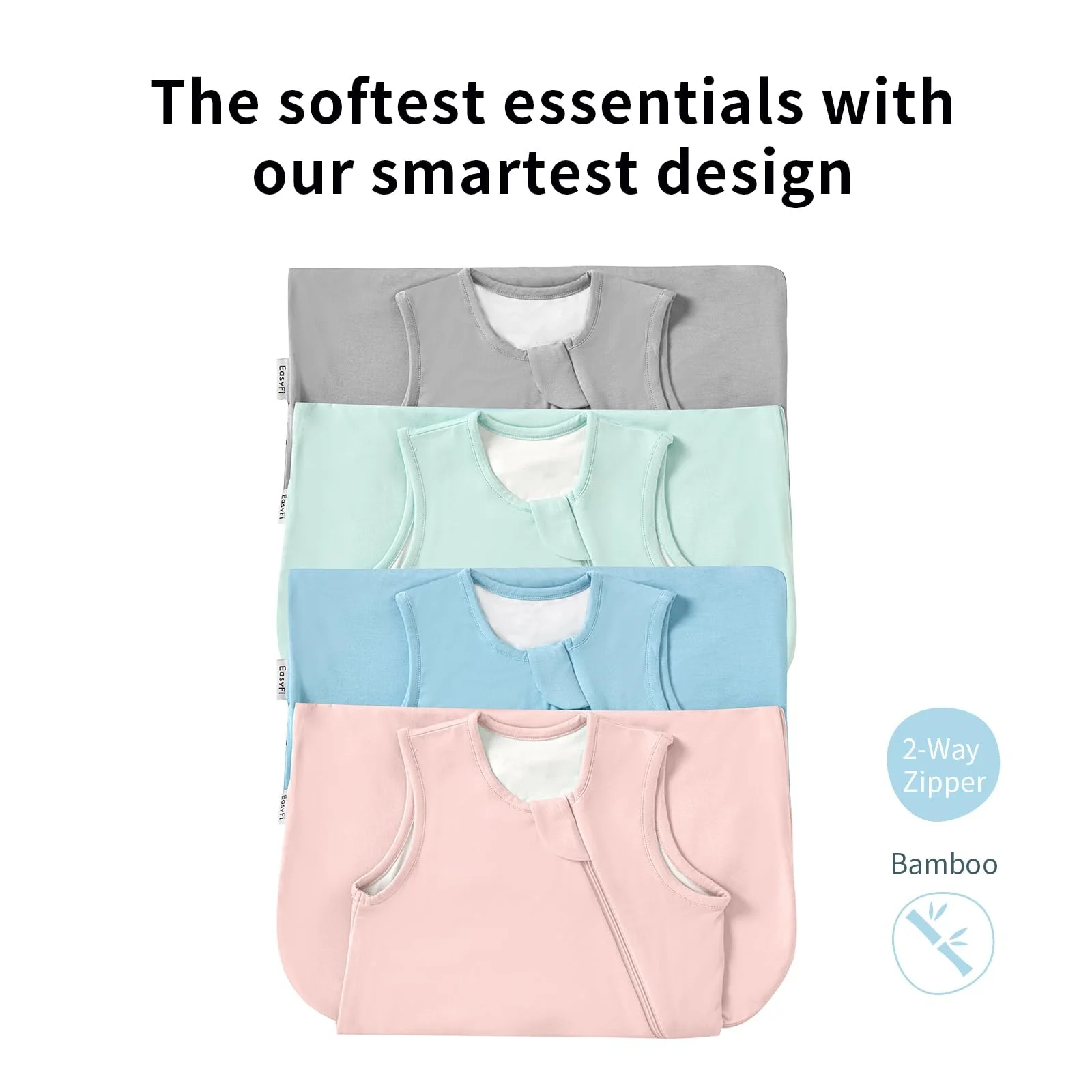 95% Organic Bamboo 5% Spandex Newborn Sleeping Bag Baby Night Wearable Blankets Wrap Baby Sleeping Sack