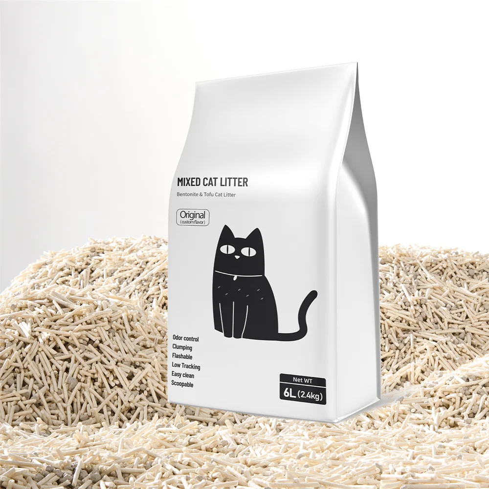 High-End Odor Free Low Dust Harmless Mixed Bentonite Tofu Cat Litter For Multiple Cat Homes