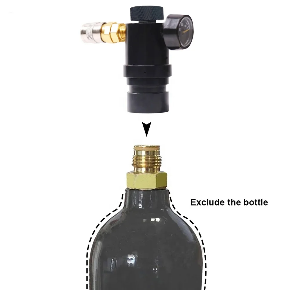 Updated Paintball HPA Mico MR GEN2 Regulator W/ US Foster Coupler with On/Off Valve,Output Pressure 40-160PSI