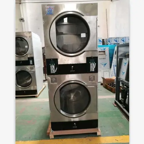 12KG+12KG steam heating coin operated stack dryer commercial laundry machine