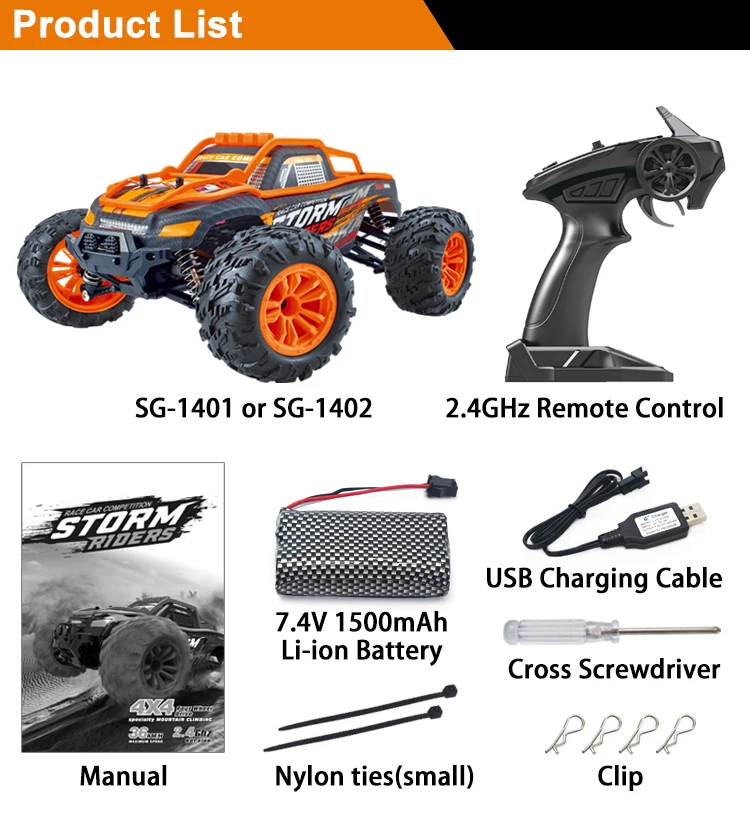 1/14 scale  SG-1402  2.4G Brushed PET 4WD H-Speed RC Car Remote control car rc crawler Boy gift Toy car