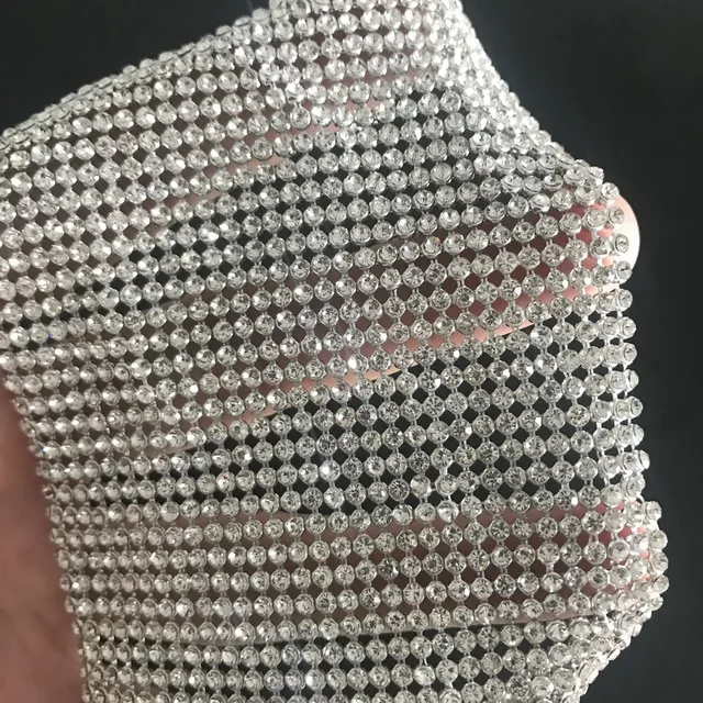 TOP QUALITY 2mm Crystal Fabric Sheet For Dress