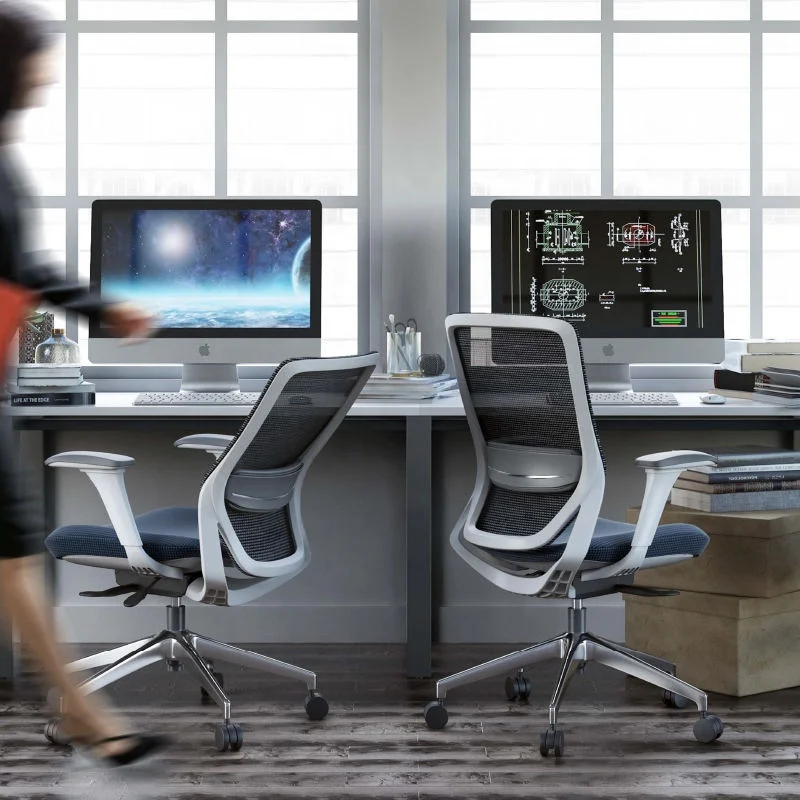 Mid Back Black Chair Office Mesh Executive Swivel Ergonomic Office Chair Luxury  Meeting Room Mesh Computer Chair