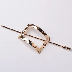 Beautiful Round Square Simple Geometric Metal Rose Gold Silver Chopsticks French Hair Chignon Pin Accessories Hair Chop Sticks