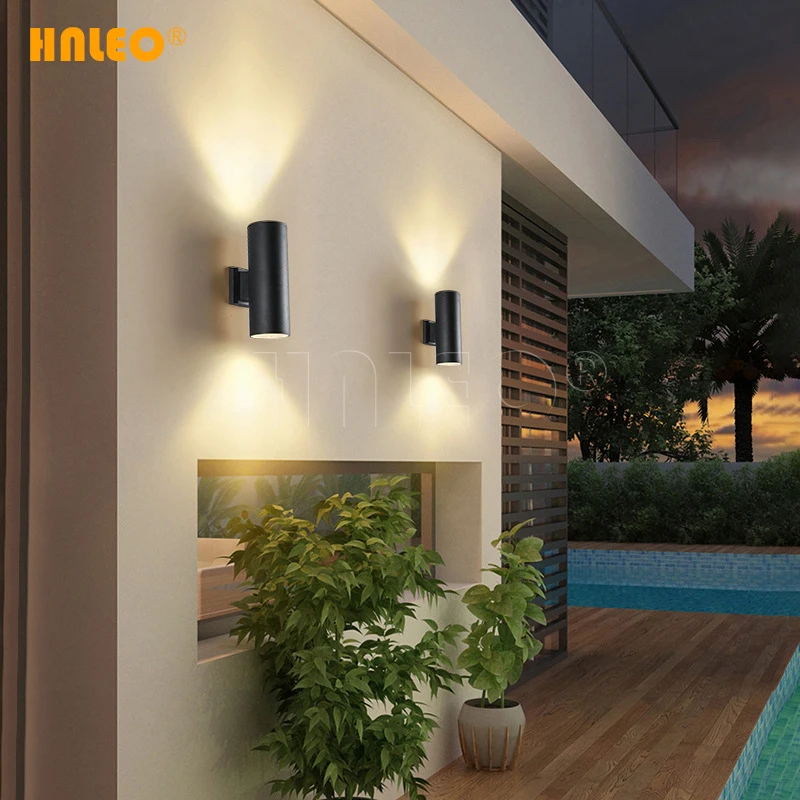 IP65 Waterproof Exterior Integrated LED Cylinder Up Down Lights Cob Outdoor Garden Led Wall Lamp