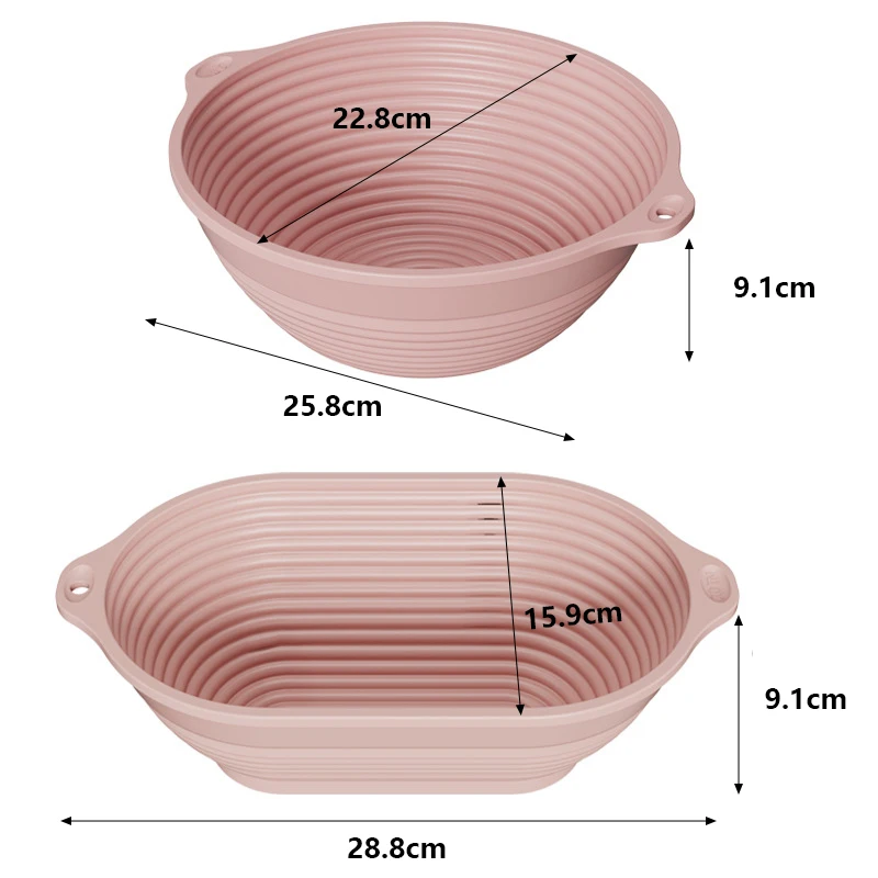Baking tool Foldable non stick Silicone Baking basket for dough oven