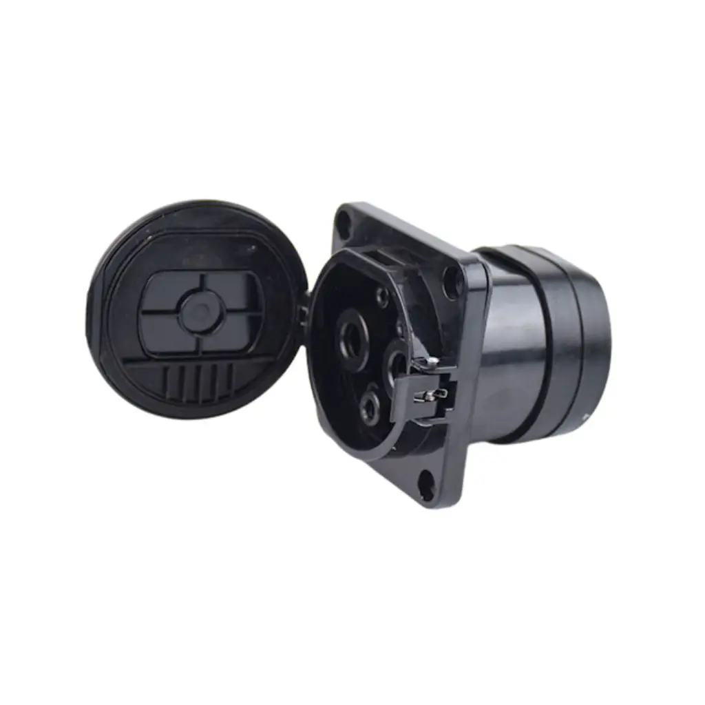 EV Charging Type 2 Male Socket Connector Outlet IEC 62196-2 32A 3 Phase 480V 22KW 4 Point Fixed AC for Electric Vehicle Type2