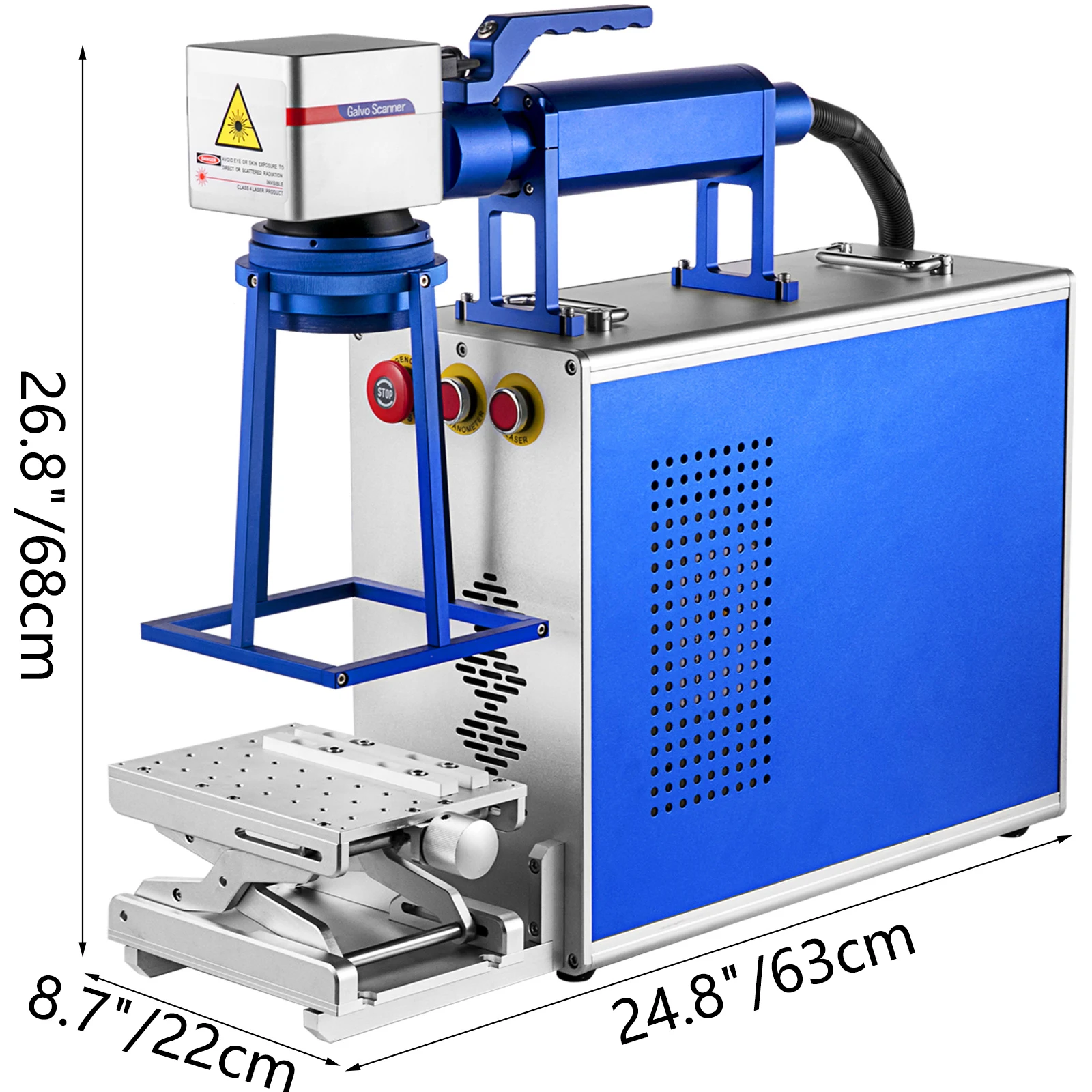 Китай портативный 20 Вт настольный мини волоконно-лазерный гравировальный станок 100 Вт металлическая маркировка