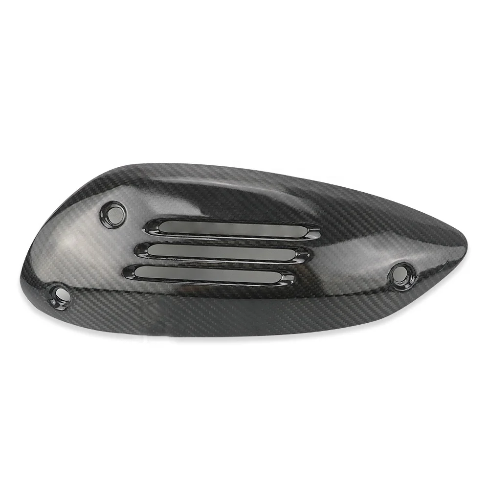 Motorcycle Real Carbon Exhaust Pipe Insulation Cover Heat Shield Protector for VESPA GTS 200 250 300 2013 - 2017 2018 2019 2020