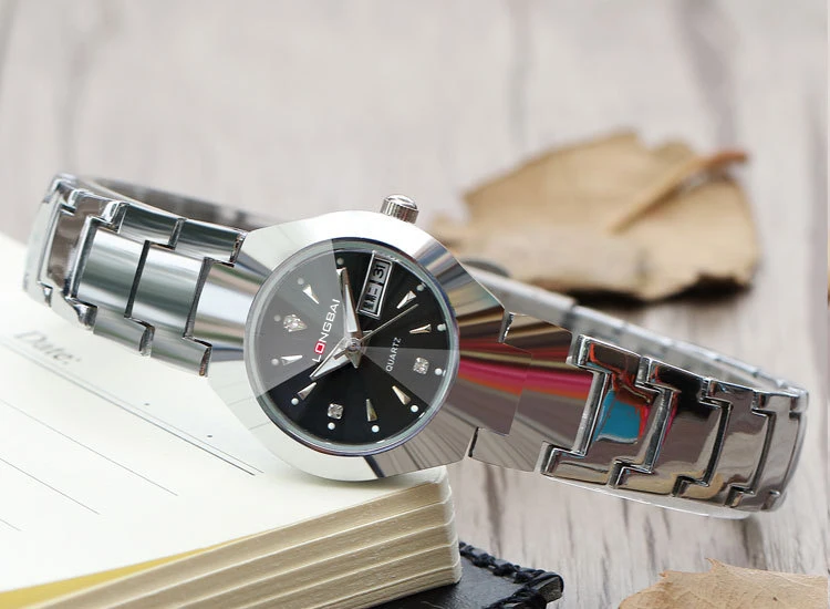 Fashion Cheap Tungsten Steel Quartz Watches Couple Watches Reloj Set Luminous Watches For Men And Women