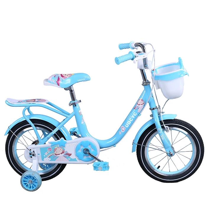 Factory direct sales 12/14/16 inch girls bike colorful kids bicycle with training wheels for 5-12 years old