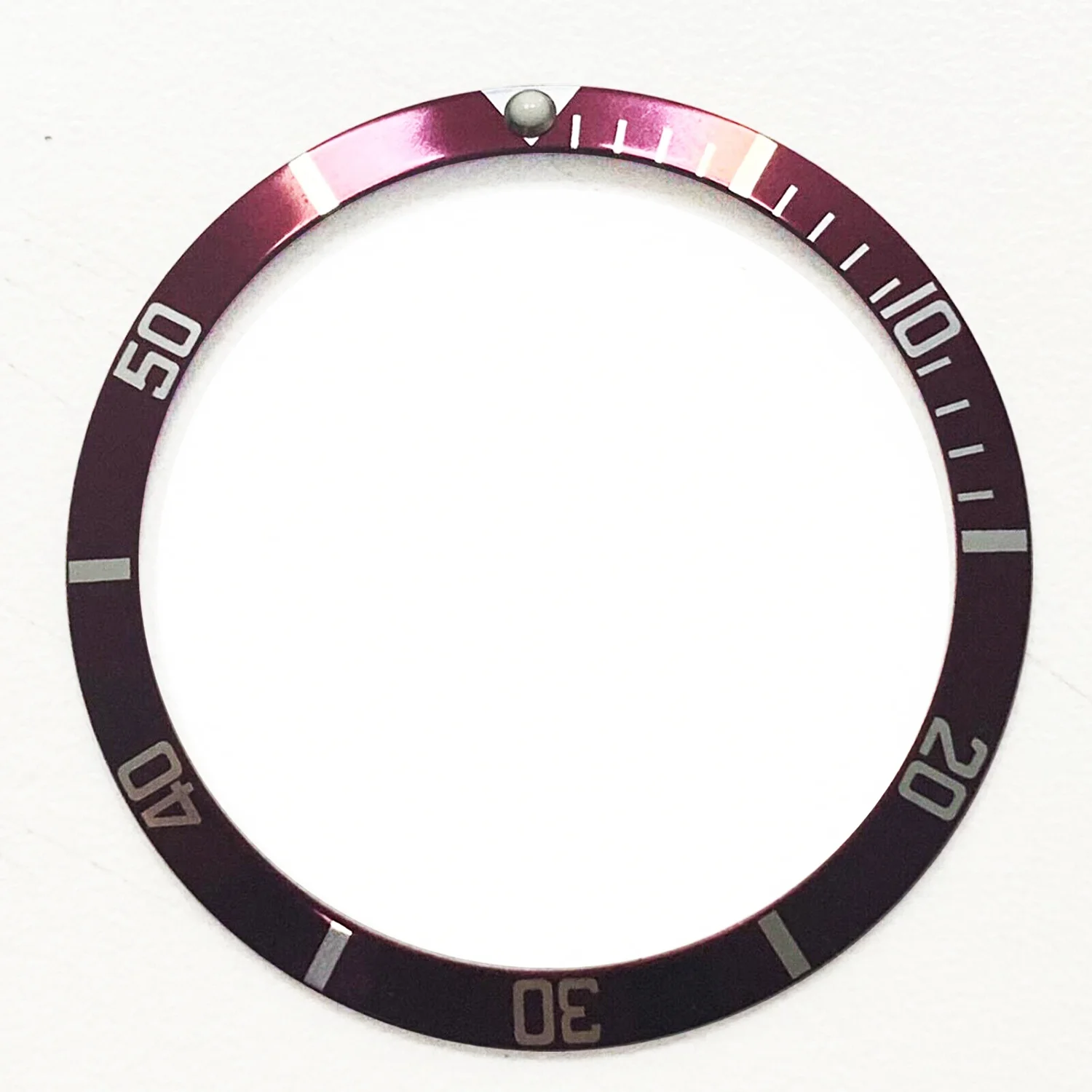 Custom 36.5mm vintage Style Aluminum Bezel inserts watch ring Precision quality work for GMT automatic watch