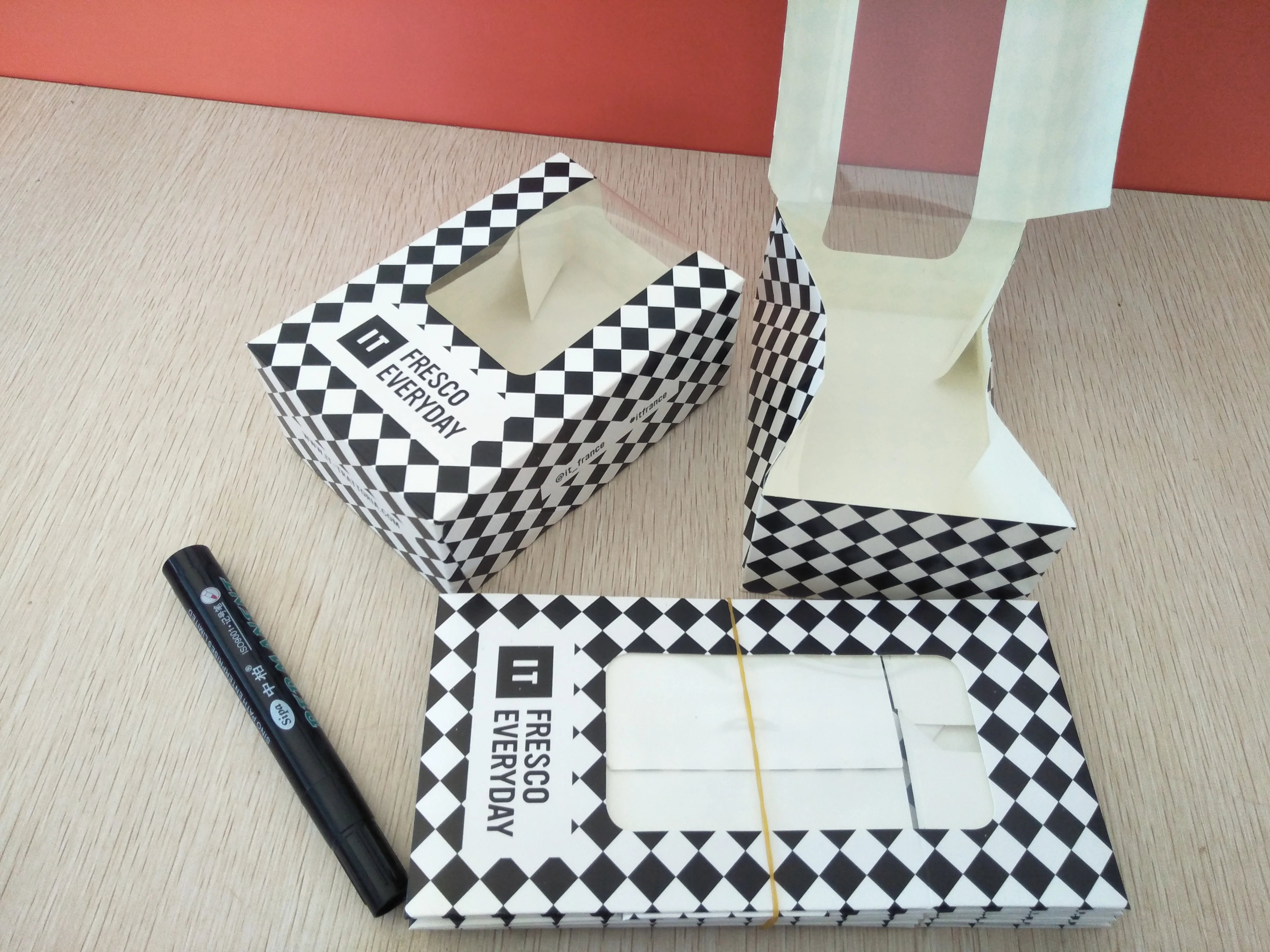 Wholesale custom design takeaway restaurant churros packaging paper box