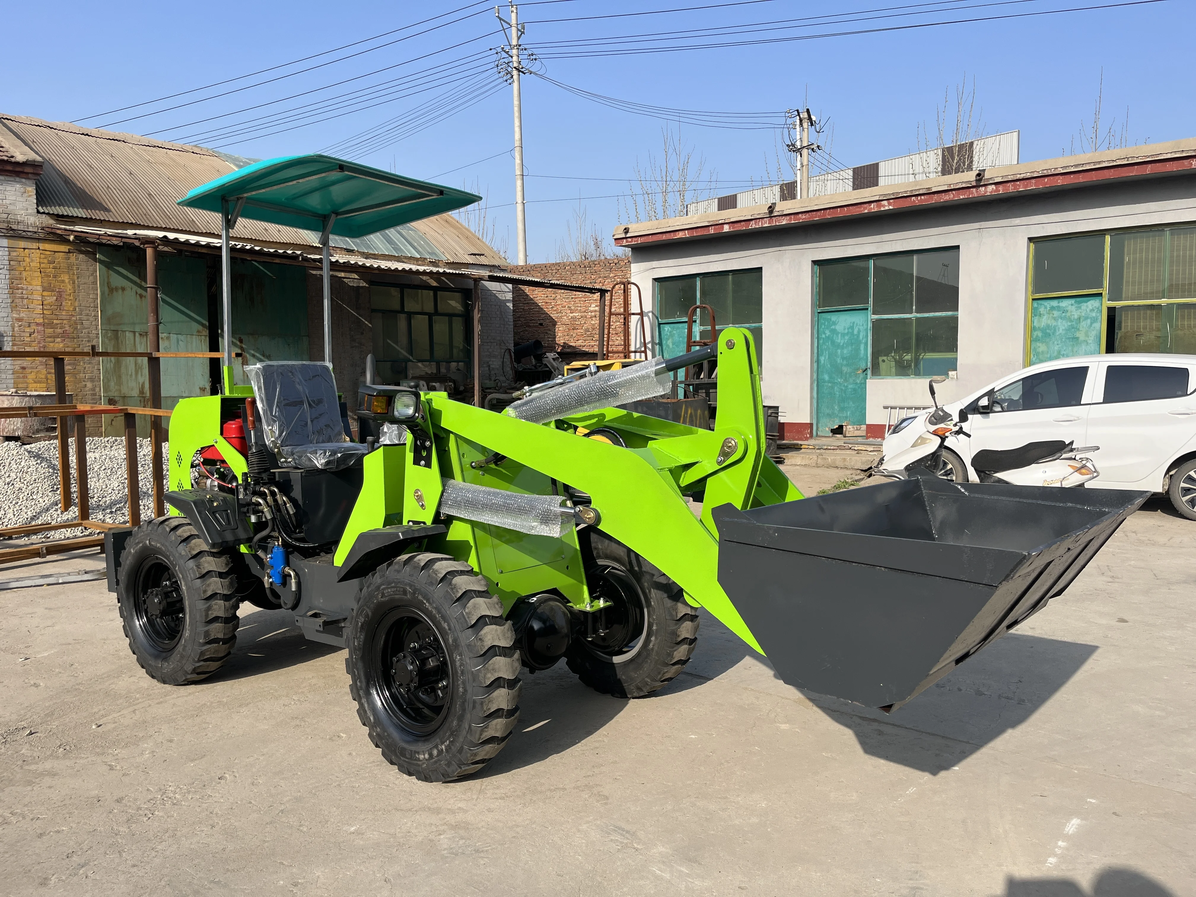 Дизельный мини-фронтальный погрузчик 25hp 18hp 4wd