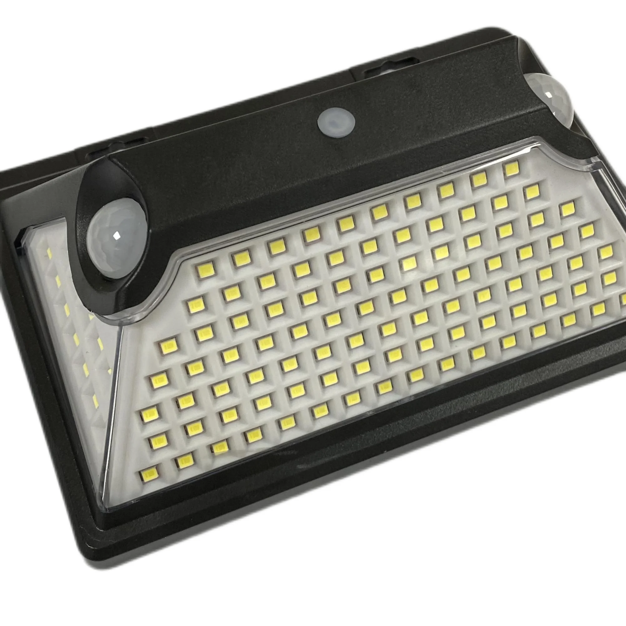 solar radar pir motion sensor 118 led wall light warm white outdoor emergency warm waterproof  human body induction