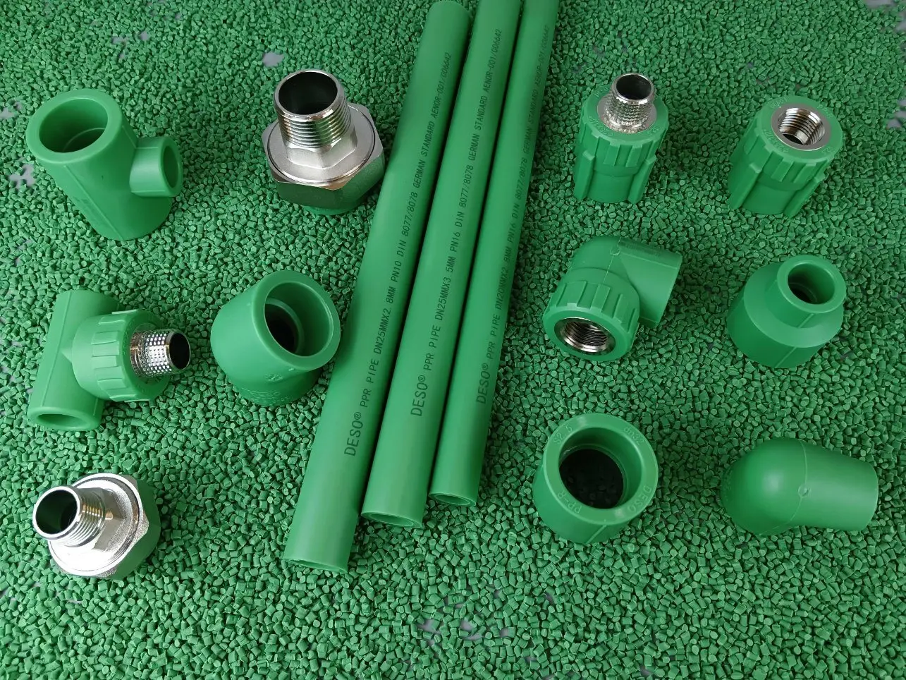 DESO PPR Pipe fittings 20mm 63 mm ppr pipe Polypropylene PPR hose pipe and accessories price list and accessories