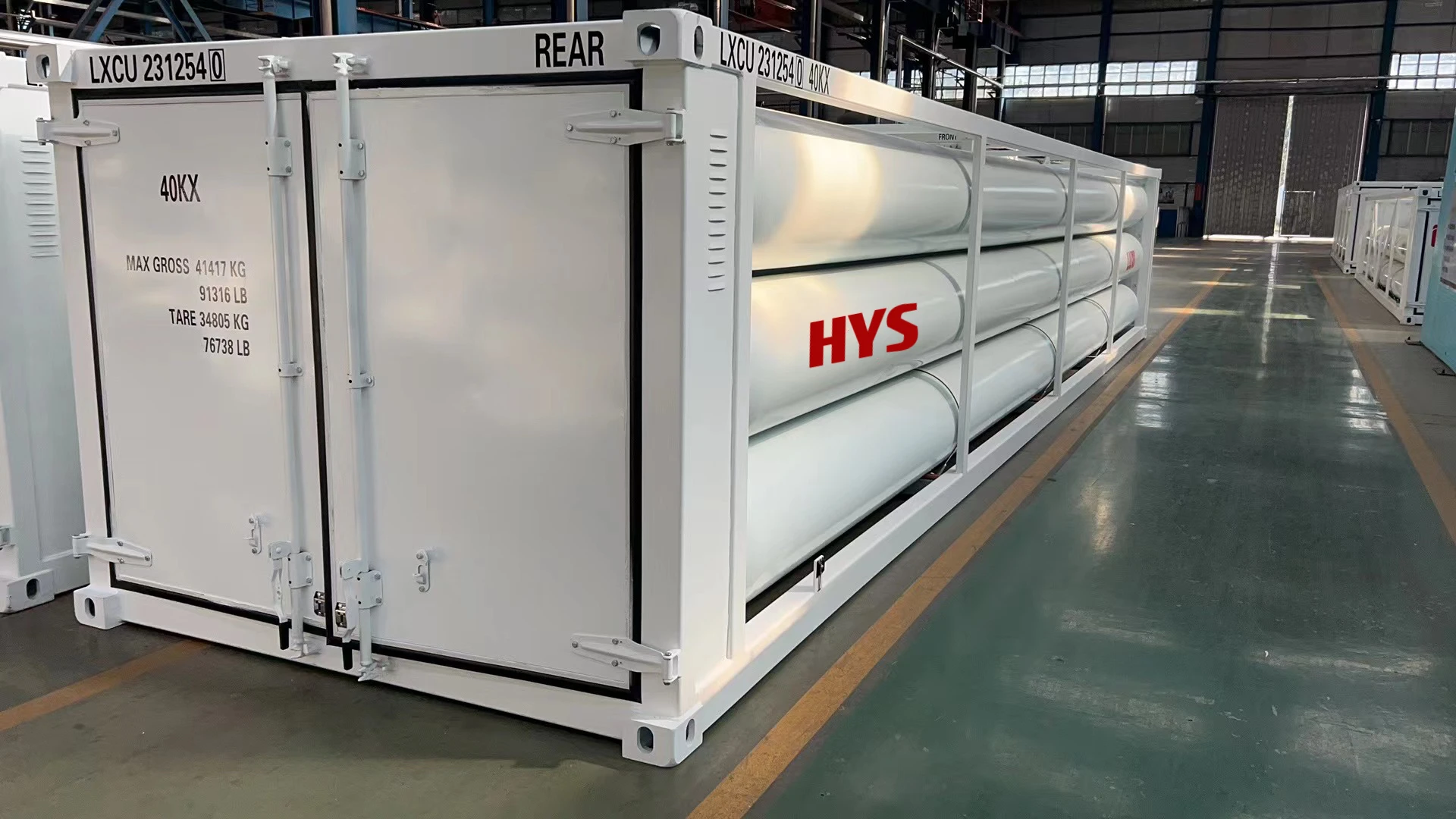 Газовый баллон танкер топливный бак прицеп CNG трубчатый 12 контейнер 40 футов полуприцеп